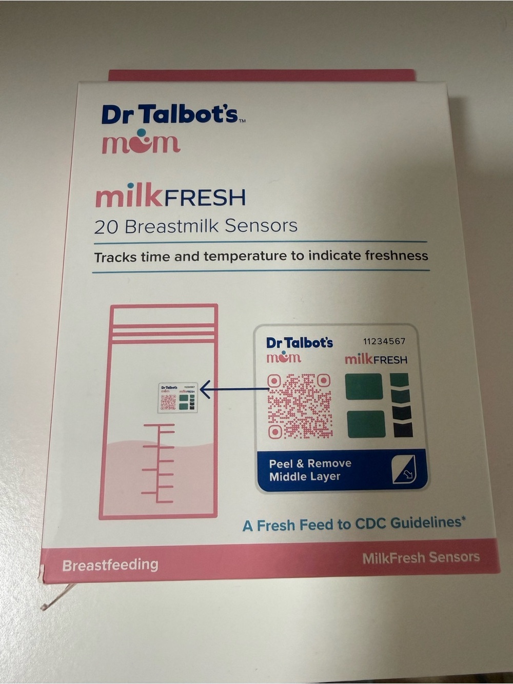 Dr Talbot's milkFRESH Breastmilk Sensors - Pink